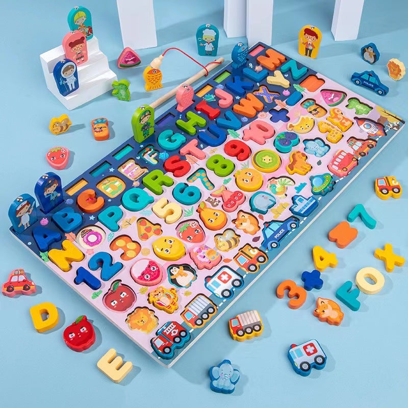 Early Education Multifunctional Logarithmic Board Young Children'S Shape Cognition Matching Puzzle Digital Puzzle 3 To 6 Years Old Educational Toys - Image 5